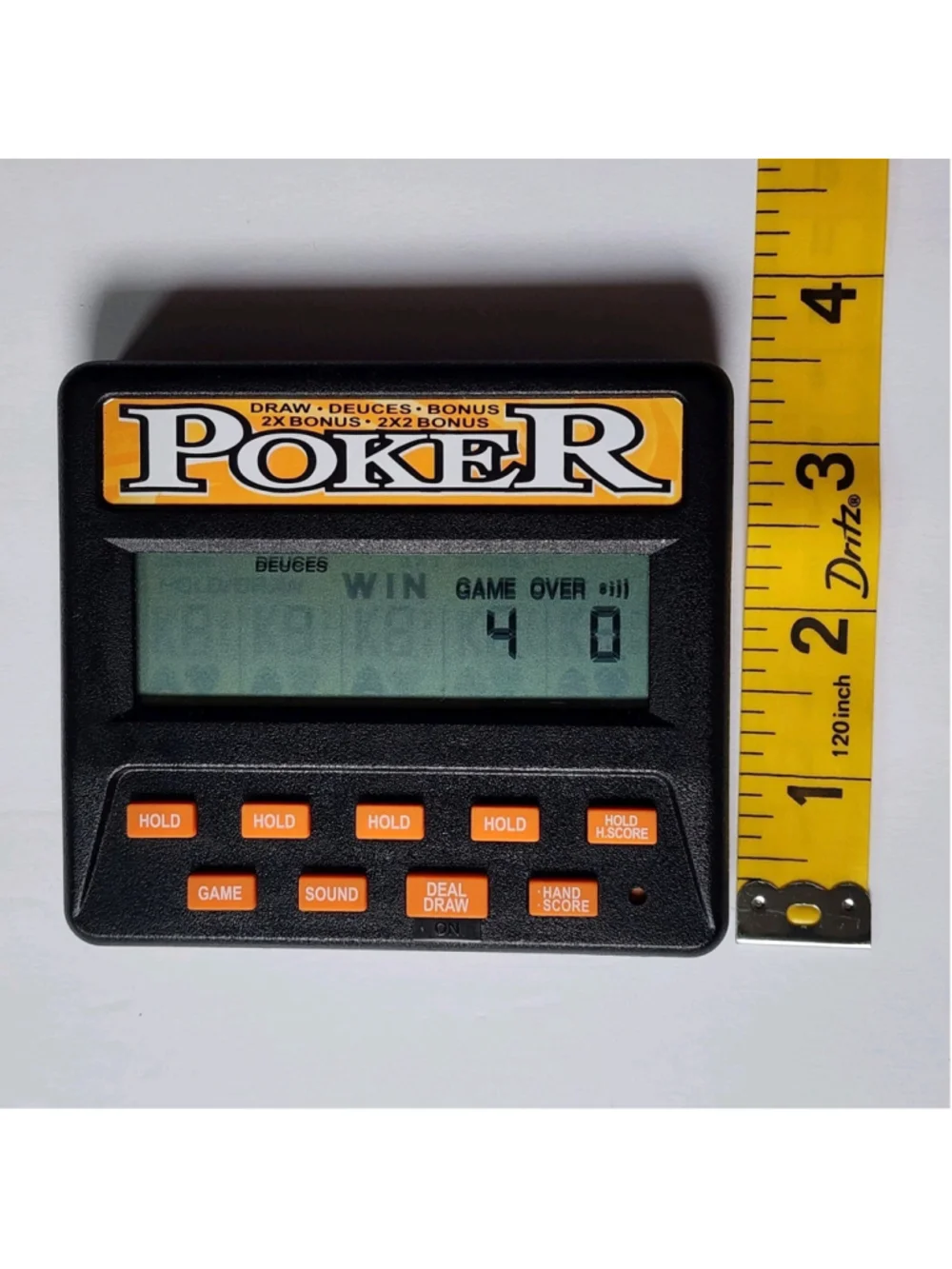 Classic 5-in-1 Poker Electronic Handheld Game John N Hansen Tested Works